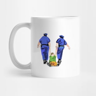 police arresting people Mug